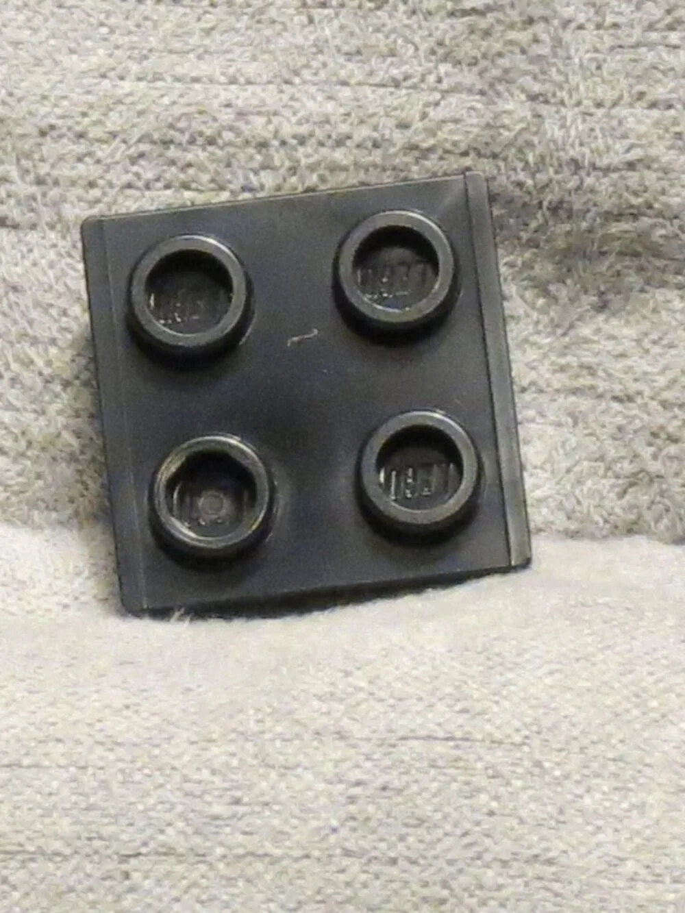 Lego Hinge Brick 2x2 Top Plate in Black 6134